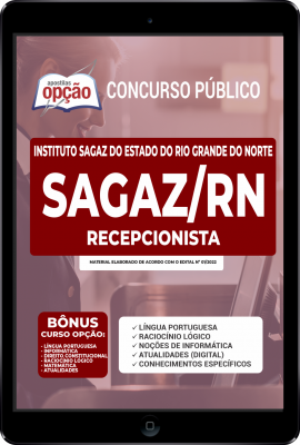 Apostila Instituto SAGAZ - RN em PDF - Recepcionista