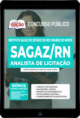 Apostila Instituto SAGAZ - RN em PDF - Analista de Licitação