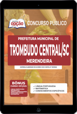 Apostila Prefeitura de Trombudo Central - SC em PDF - Merendeira