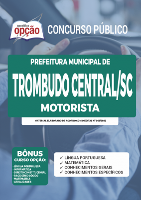 Apostila Prefeitura de Trombudo Central - SC - Motorista