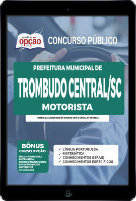 Apostila Prefeitura de Trombudo Central - SC em PDF - Motorista