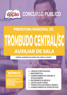 Apostila Prefeitura de Trombudo Central - SC - Auxiliar de Sala