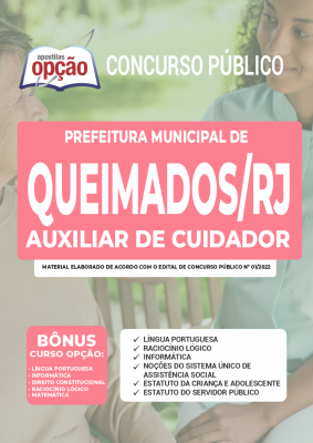 Apostila Prefeitura de Queimados - RJ - Auxiliar de Cuidador