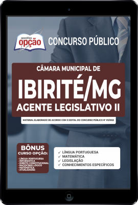 Apostila Câmara de Ibirité - MG em PDF - Agente Legislativo II