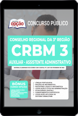 Apostila CRBM 3 em PDF - Auxiliar - Assistente Administrativo