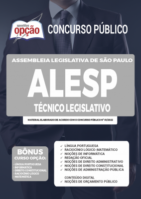 Apostila ALESP - Técnico Legislativo