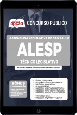 Apostila ALESP em PDF - Técnico Legislativo