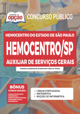 Apostila HEMOCENTRO-SP - Auxiliar de Serviços Gerais
