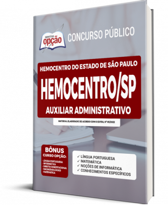 Apostila HEMOCENTRO-SP - Auxiliar Administrativo