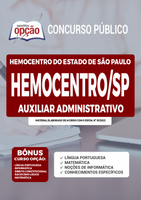 Apostila HEMOCENTRO-SP - Auxiliar Administrativo