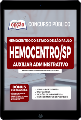 Apostila HEMOCENTRO-SP em PDF - Auxiliar Administrativo