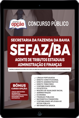 Apostila SEFAZ-BA em PDF - Agente de Tributos Estaduais - Administração e Finanças