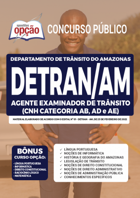 Apostila DETRAN-AM - Examinador de Trânsito (CNH Categoria AB, AD e AE)