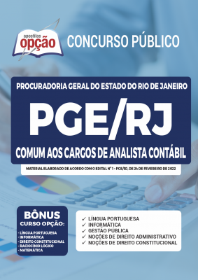 Apostila PGE-RJ - Comum a Todos os Cargos: Analista Contábil; Analista de Sistemas e Métodos; Analista Processual e Técnico Processual