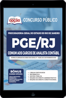 Apostila PGE-RJ em PDF - Comum a Todos os Cargos: Analista Contábil; Analista de Sistemas e Métodos; Analista Processual e Técnico Processual