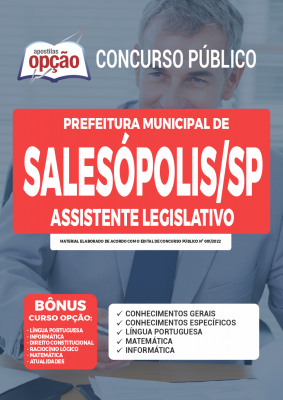 Apostila Prefeitura de Salesópolis - SP - Assistente Legislativo