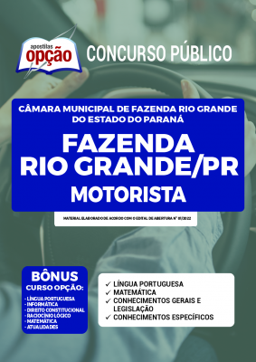 Apostila Câmara de Fazenda Rio Grande - PR - Motorista