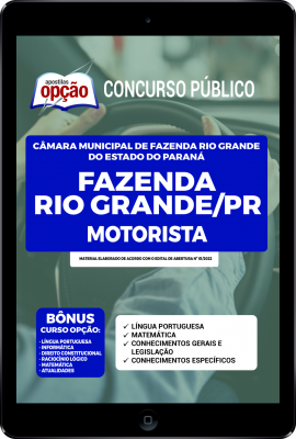 Apostila Câmara de Fazenda Rio Grande - PR em PDF - Motorista