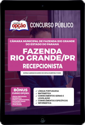 Apostila Câmara de Fazenda Rio Grande - PR em PDF - Recepcionista