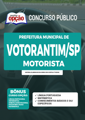 Apostila Prefeitura de Votorantim - SP - Motorista
