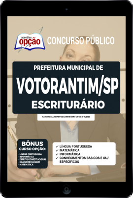 Apostila Prefeitura de Votorantim - SP em PDF - Escriturário