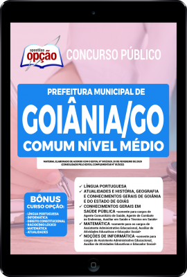 Apostila Prefeitura de Goiânia - GO em PDF - Comum Nível Médio
