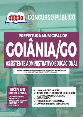 Apostila Prefeitura de Goiânia - GO - Assistente Administrativo Educacional