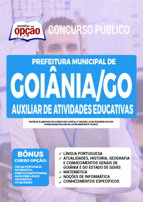 Apostila Prefeitura de Goiânia - GO - Auxiliar de Atividades Educativas