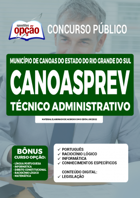 Apostila CANOASPREV-RS - Técnico Administrativo