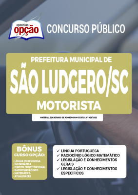 Apostila Prefeitura de São Ludgero - SC - Motorista