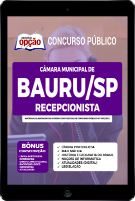 Apostila Câmara de Bauru - SP em PDF - Recepcionista