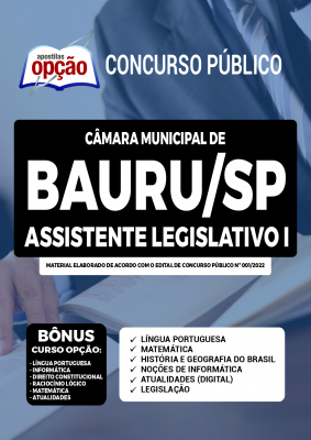 Apostila Câmara de Bauru - SP - Assistente Legislativo I