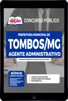 Apostila Prefeitura de Tombos - MG em PDF - Agente Administrativo