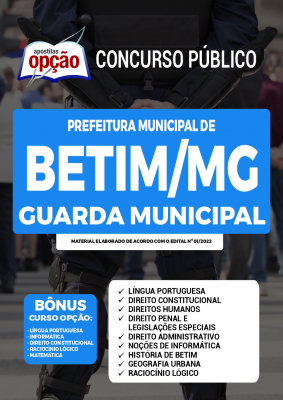 Apostila Prefeitura de Betim - MG - Guarda Municipal