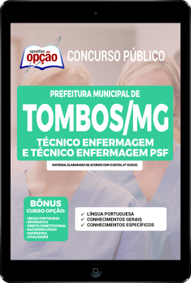 Apostila Prefeitura de Tombos - MG em PDF - Técnico em Enfermagem e Técnico em Enfermagem PSF