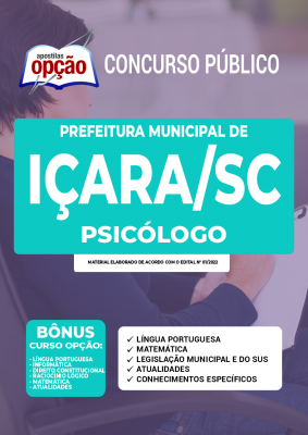 Apostila Prefeitura de Içara - SC - Psicólogo