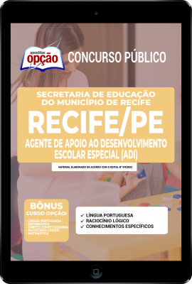 Apostila SME Recife PE em PDF - Agente de Apoio ao Desenvolvimento Escolar Especial (AADEE)