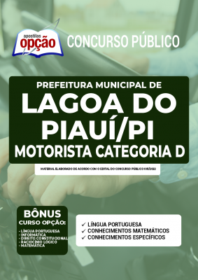 Apostila Prefeitura de Lagoa do Piauí - PI - Motorista Categoria D
