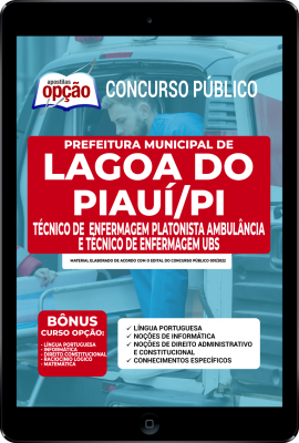 Apostila Prefeitura de Lagoa do Piauí - PI em PDF - Técnico de Enfermagem Plantonista Ambulância e Técnico de Enfermagem UBS