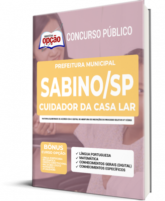 Apostila Prefeitura de Sabino - SP - Cuidador da Casa Lar