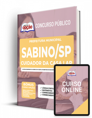 Apostila Prefeitura de Sabino - SP - Cuidador da Casa Lar
