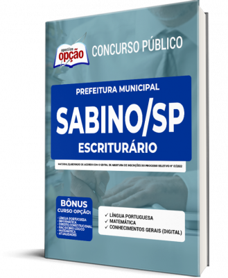Apostila Prefeitura de Sabino - SP - Escriturário
