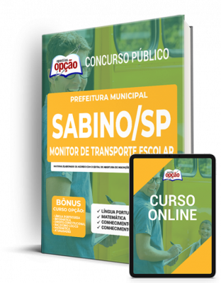 Apostila Prefeitura de Sabino - SP - Monitor de Transporte Escolar