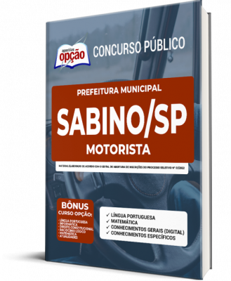 Apostila Prefeitura de Sabino - SP - Motorista