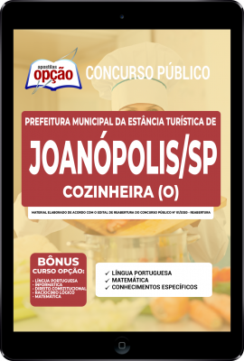 Apostila Prefeitura de Joanópolis - SP em PDF - Cozinheira (o)