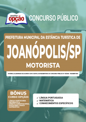 Apostila Prefeitura de Joanópolis - SP - Motorista