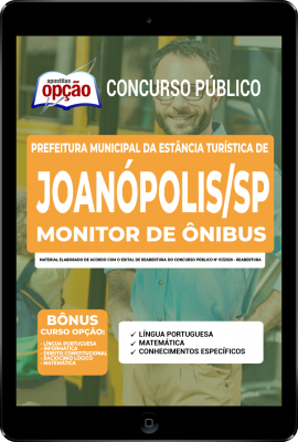 Apostila Prefeitura de Joanópolis - SP em PDF - Monitor de Ônibus