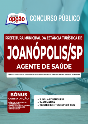 Apostila Prefeitura de Joanópolis - SP - Agente de Saúde