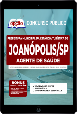 Apostila Prefeitura de Joanópolis - SP em PDF - Agente de Saúde