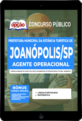 Apostila Prefeitura de Joanópolis - SP em PDF - Agente Operacional